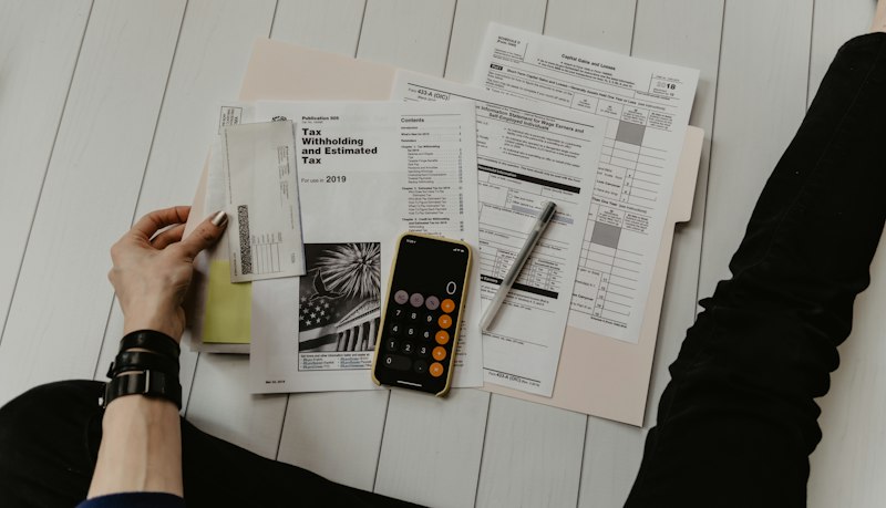 Advisor reviewing financial figures